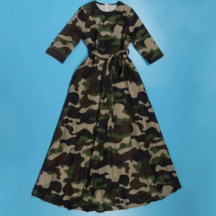 Robe de soirée de bal imprimée Camouflage