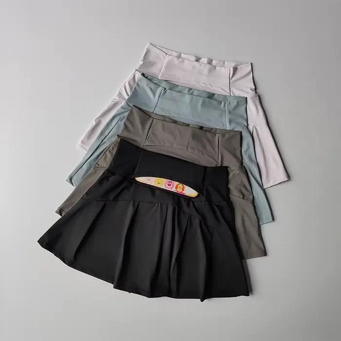 Jupe courte de sport taille haute pour femme