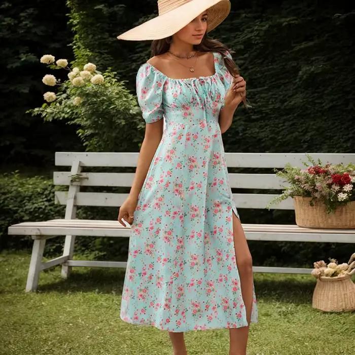 Robe Longue Élégante à Manches sulfpour Femme