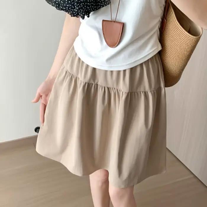 Jupe mi-longue style preppy pour femme