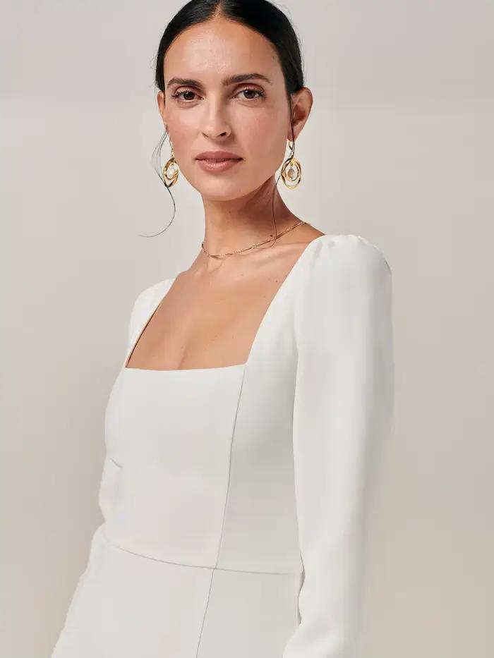Robes de mariée sirène à col carré 2026