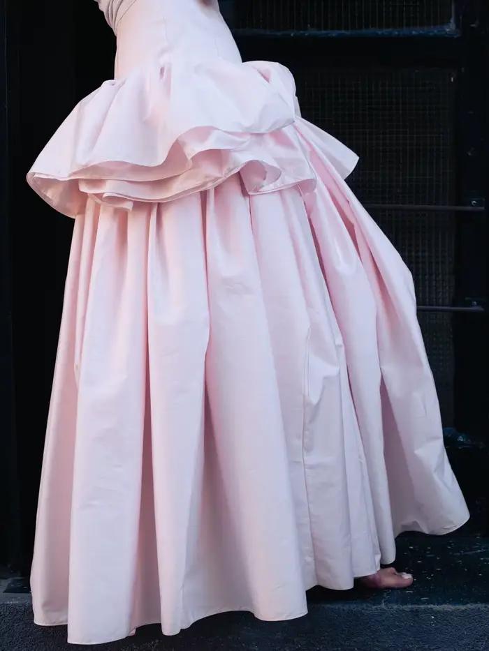 Jupes longues en satin rose clair à la mode, jupes de mariée, jupes de demoiselle d'honneur, plusieurs couleurs disponibles