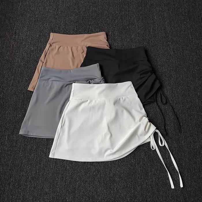 Jupe-short de course taille haute pour femme