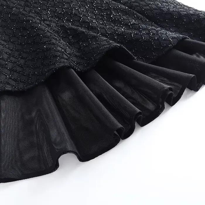 Jupe Sirène Mi-Longue Noire pour Femme