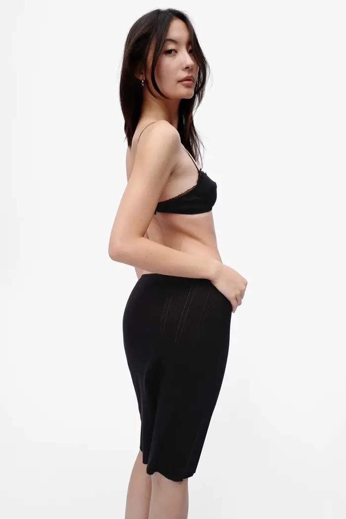 COU The Slip Skirt Noir et Blanc