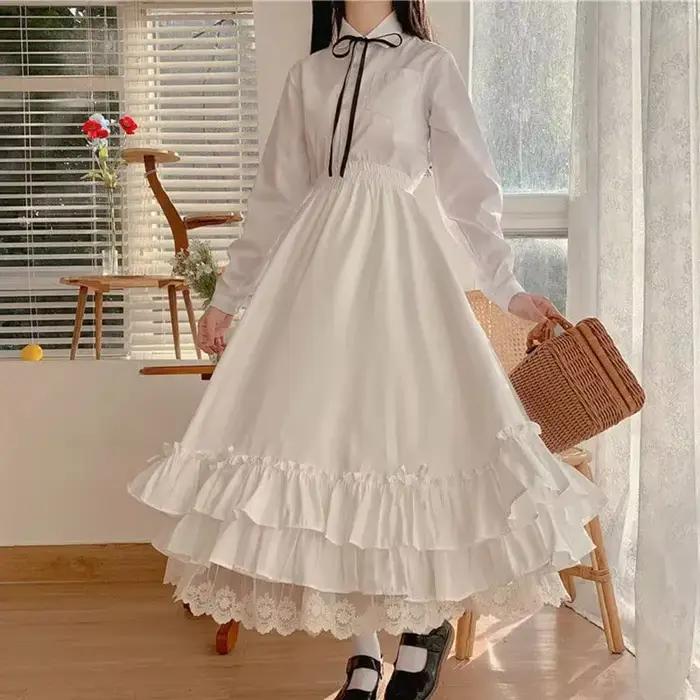 Jupe plissée à volants japonais pour femme
