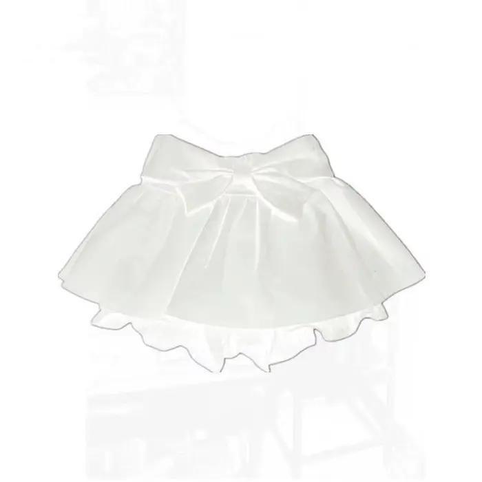 Mini jupes femmes nœud taille haute doux tout-match princesse a-ligne Simple gâteau bouffant jupe Preppy belle Harajuku tendre Ins