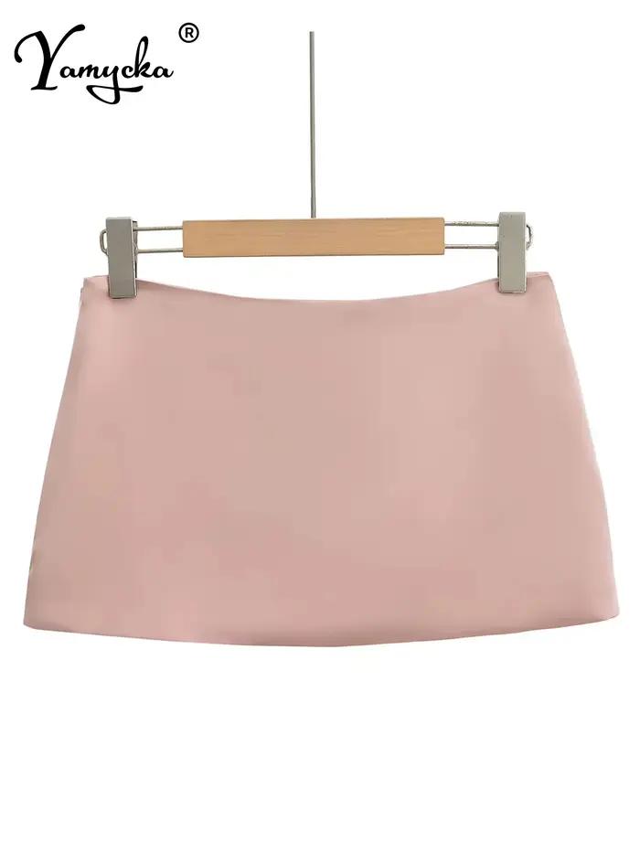 Mini jupe crayon en satin pour femmes