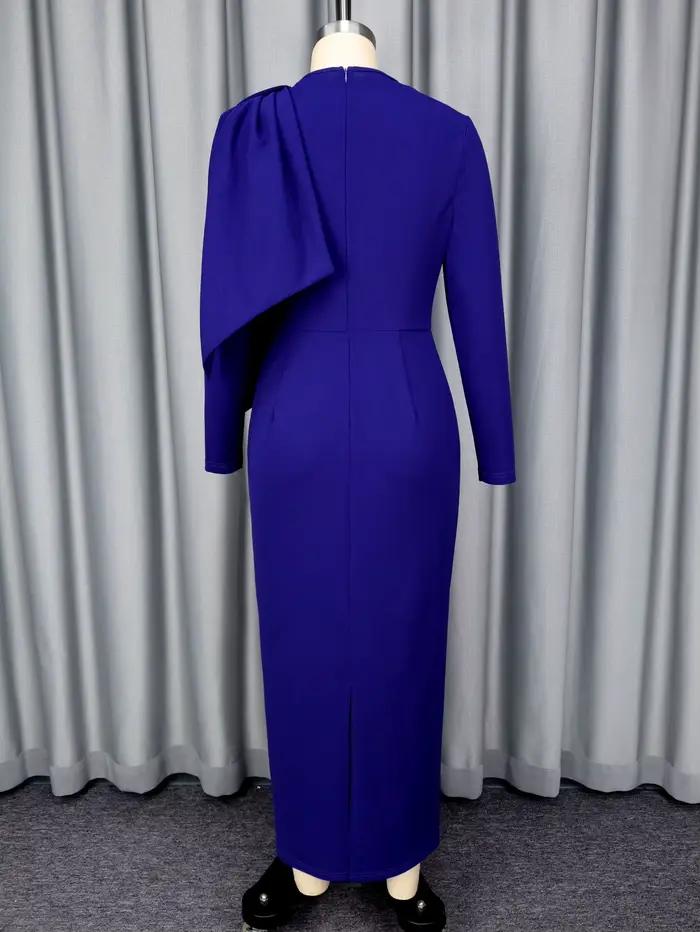 Robe Maxi à manches longues avec nœud pour femme