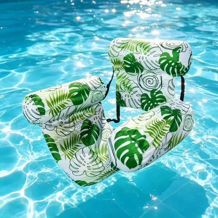 Chaise longue gonflable pour piscine avec accoudoirs et dossier pour adultes, chaise flottante portable pour piscine, lac, plage, relaxation estivale