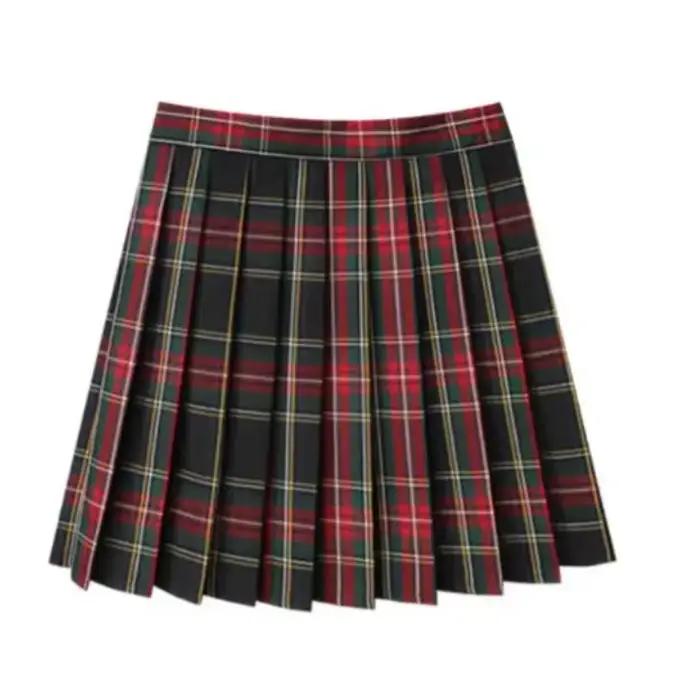 Jupe plissée à carreaux d'été avec jupe Jk coréenne, uniforme d'école japonaise Preppy, Mini jupes trapèze