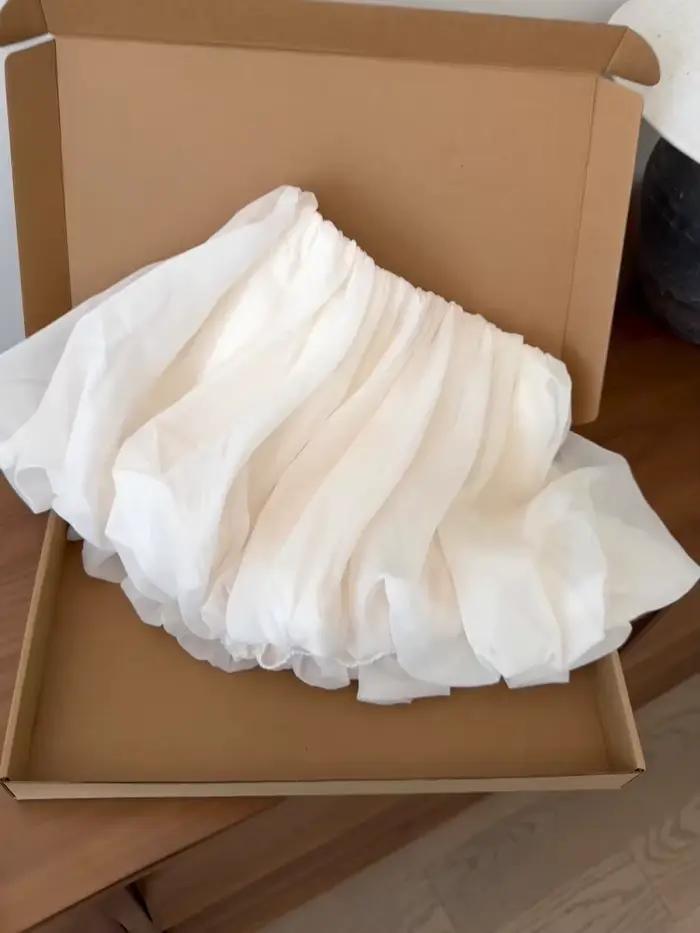 Jupe mini bouffante blanche pour femme