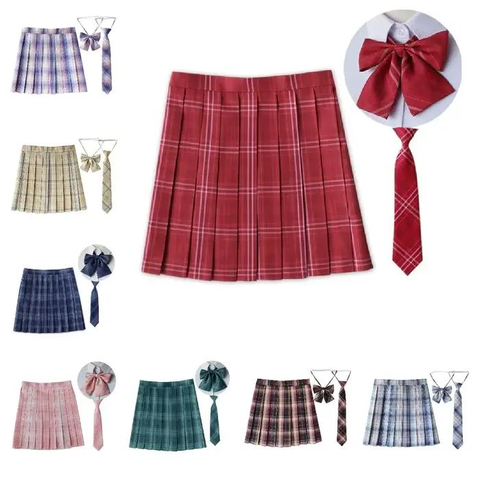 Nouvelle Jupe plissée pour femmes Mini jupes école japonaise taille haute Kawaii mignon gris