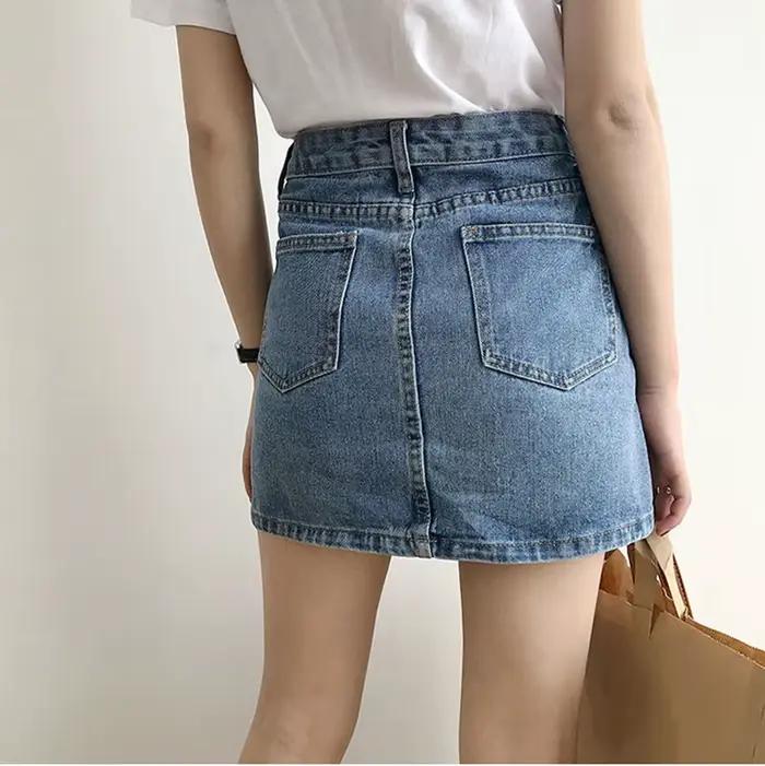 Jupe courte amincissante taille haute