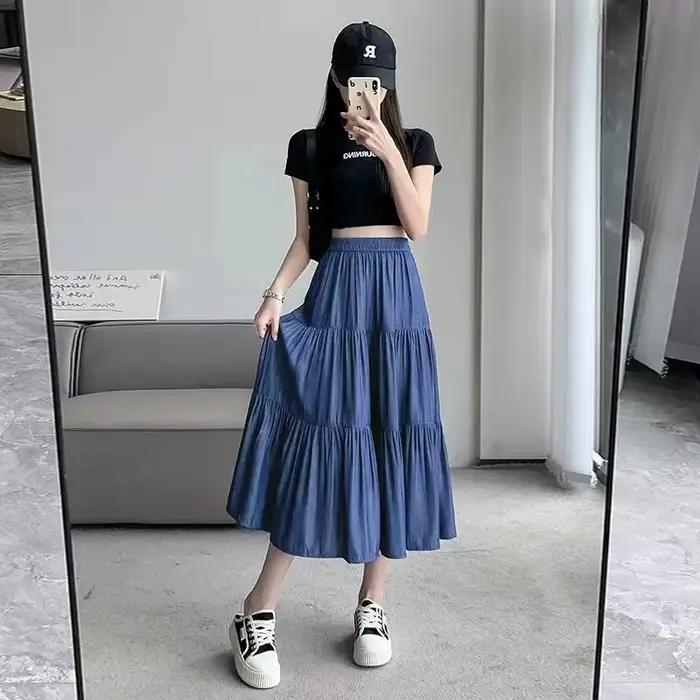 Jupe longue trapèze chic pour femme