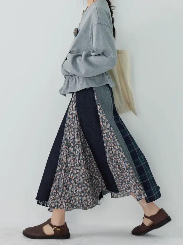 Jupe en jean style japonais