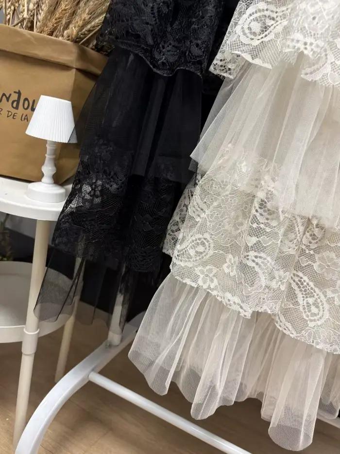 Maxi jupe longue femmes Crochet dentelle