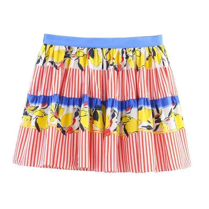 Mini-jupe tendance à imprimé floral d'été