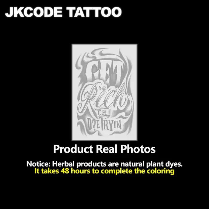 Tatouage semi-permanent |     Tatouages de style hip-hop « Get-Rich-Quick », motifs graffiti, totems porte-bonheur, tatouages pour le cou |     Peinture corporelle imperméable unisexe, tatouages tempo