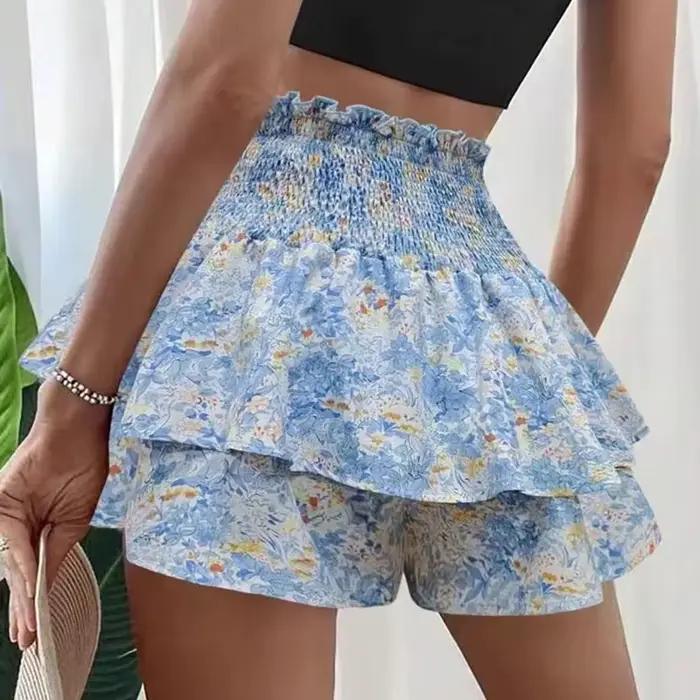 Mini-jupe florale tendance pour femme