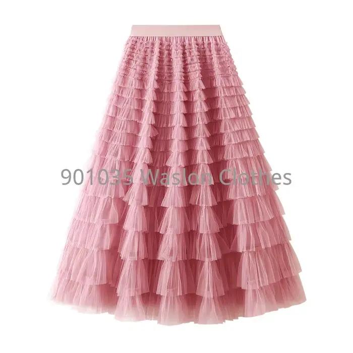 Jupe en maille de tulle pour femme