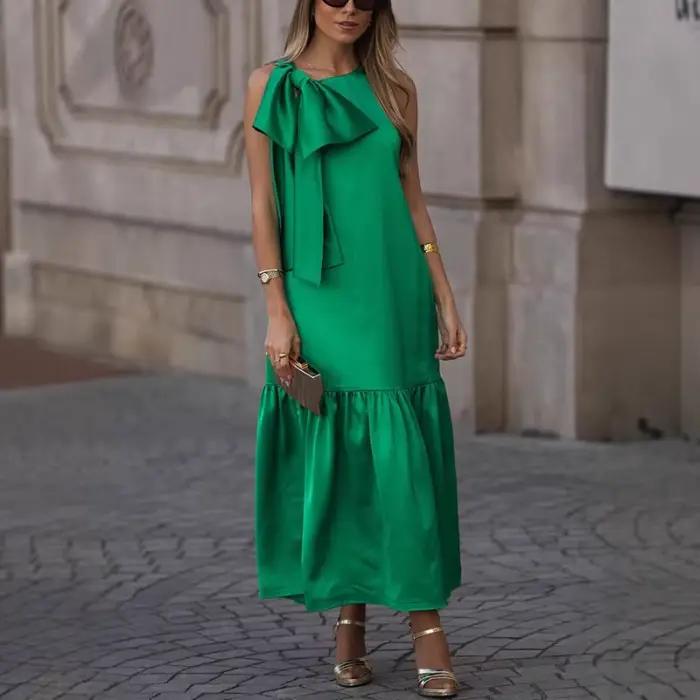Robe longue à volants pour femmes