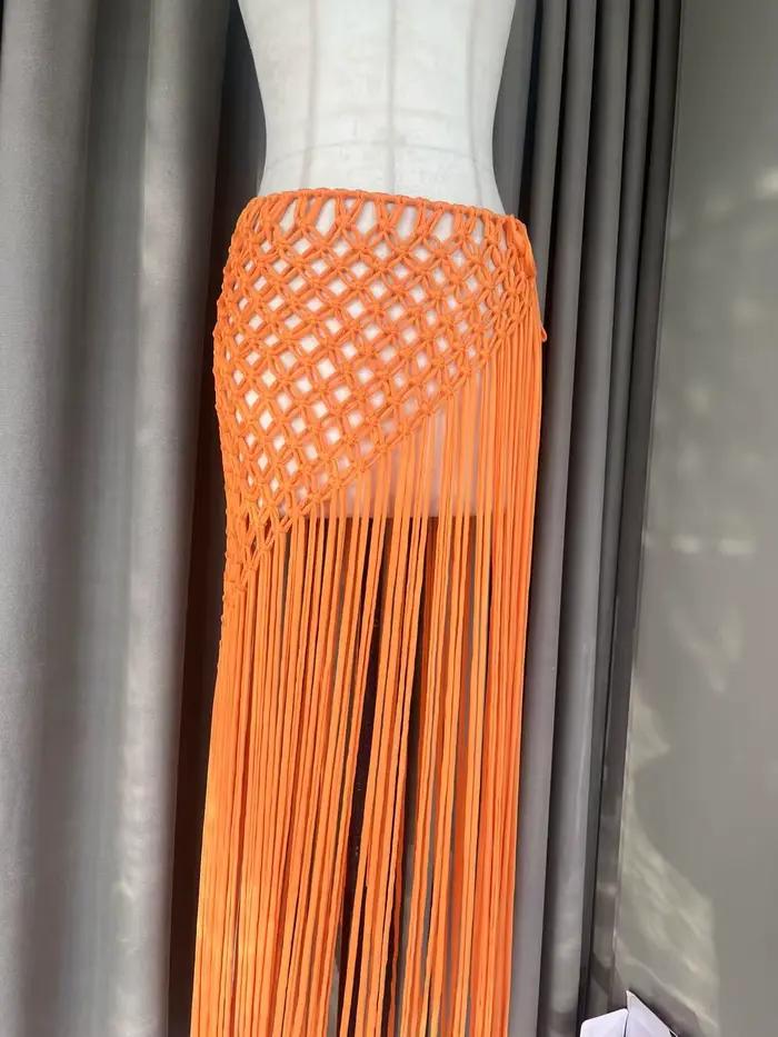 Jupes à pampilles crochetées à la main pour femmes