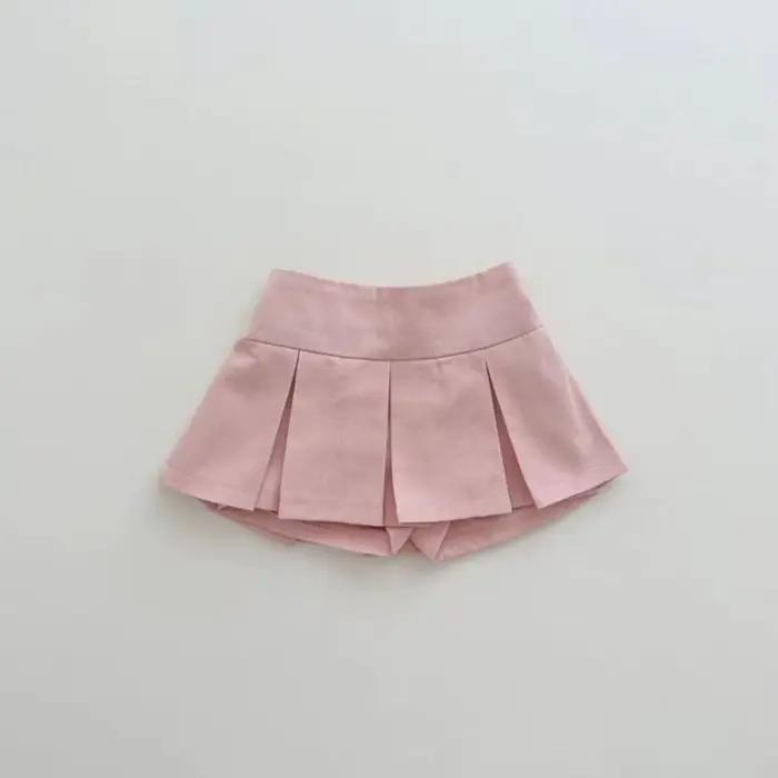 Jupe plissée taille haute pour bébé fille, vêtements d'été décontractés