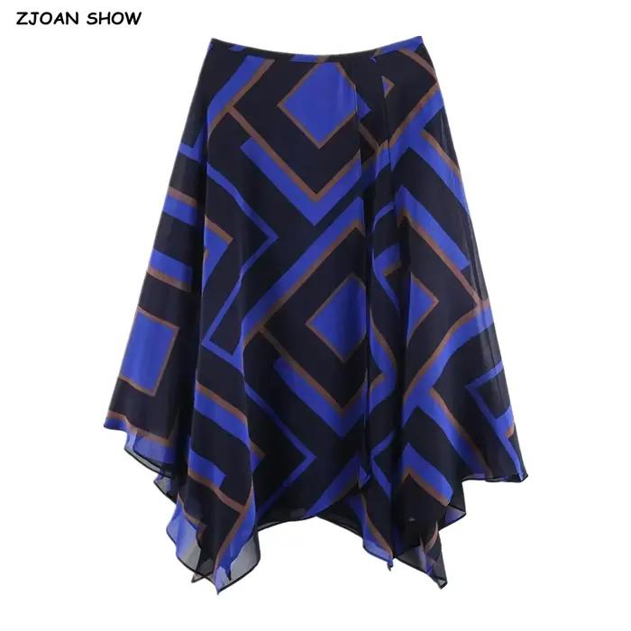 Jupe longue en mousseline de soie pour femme