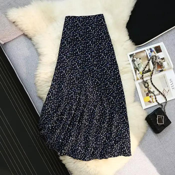 Jupe asymétrique à volants effet queue de poisson pour femme