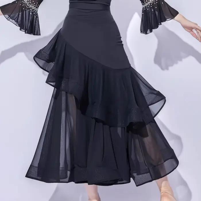 Jupe de danse de salon rouge