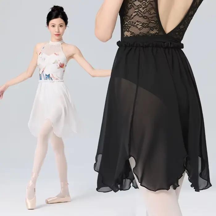 Jupe de Ballet en Mousseline de Soie Polyvalente pour Femmes Adultes Occasions Spéciales Danse Classique Théâtre Patinage Sur Glace