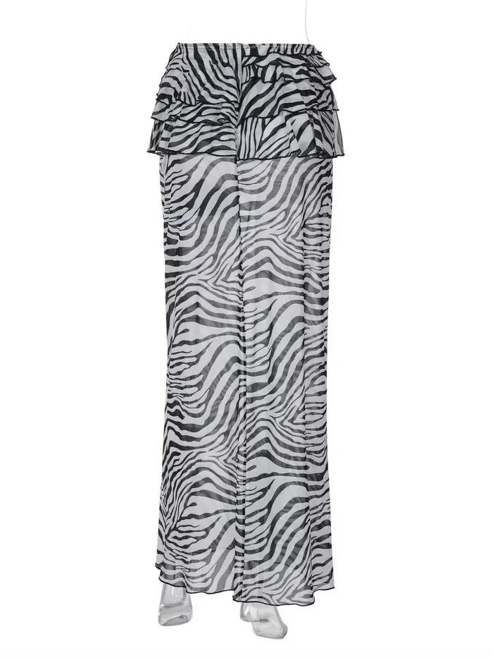 Robe longue imprimée motif zèbre sexy nouvelle mode 2026 pour femme