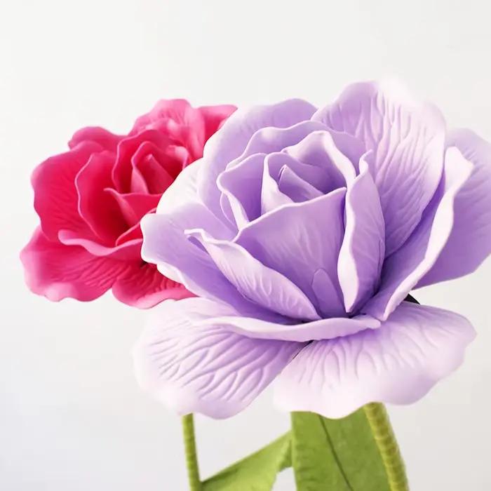Fleur artificielle géante, grande mousse avec tiges, pour décor de fond de mariage, pour fenêtre, pour la saint-valentin