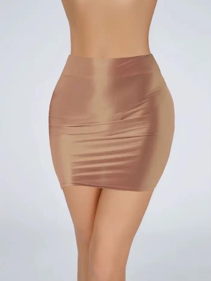 Jupe crayon brillante pour femmes