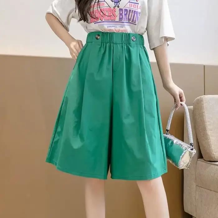 Bermuda demi-jupe pantalon court femme genou longueur Shorts pour femmes mi Culotte élégant chaud élasticité mode vêtements 2025 pas cher