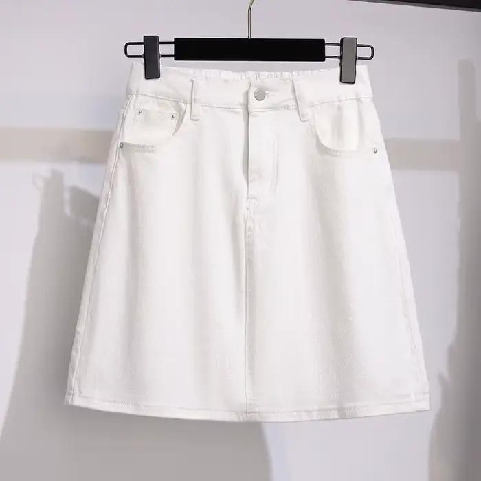 Jupe trapèze en jean pour femme