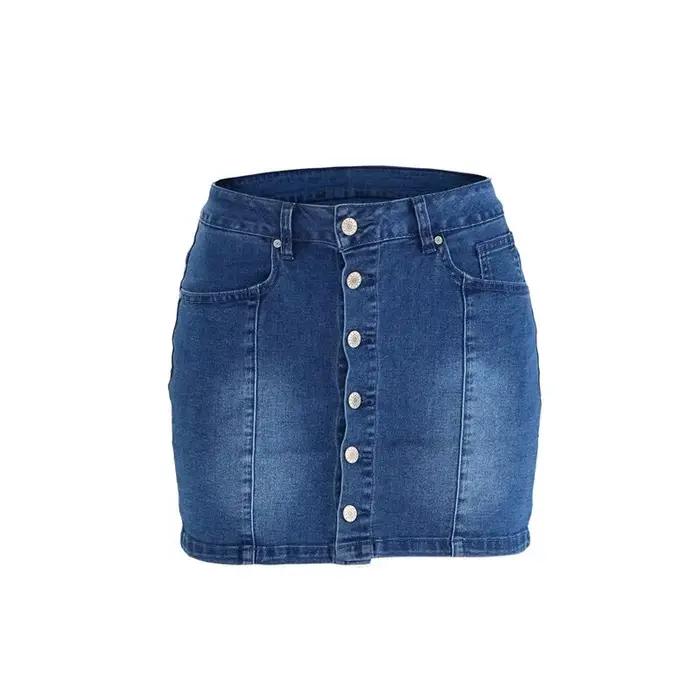 Jupe en jean moulante à taille haute pour femme