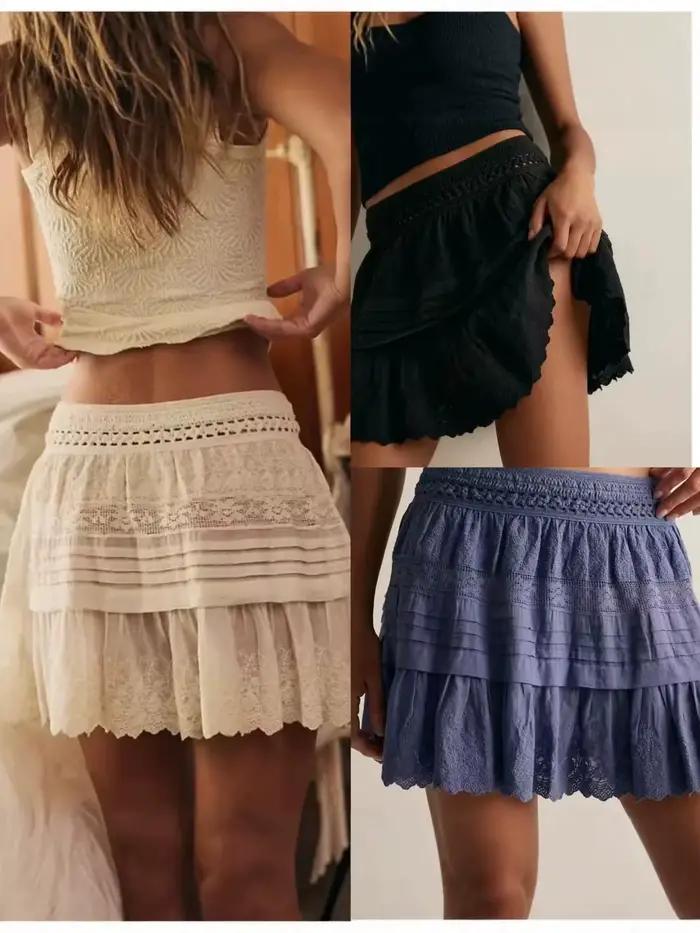 Jupe plissée pour femme 100% coton