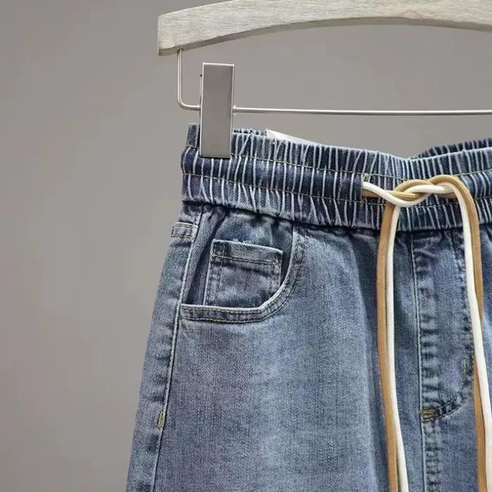 Jupe en jean élastique pour femme
