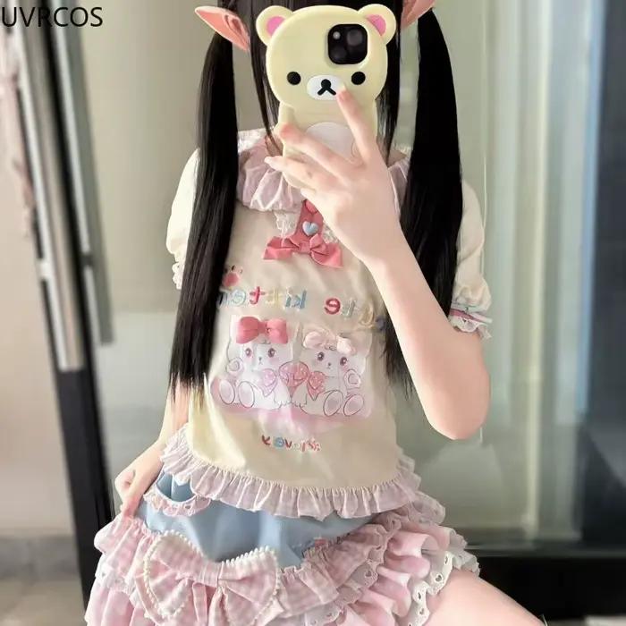 Ensemble jupe Style Lolita japonais Kawaii pour femmes