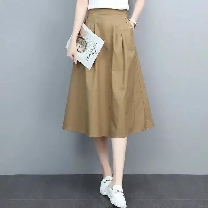 Jupe trapèze de style coréen pour femmes