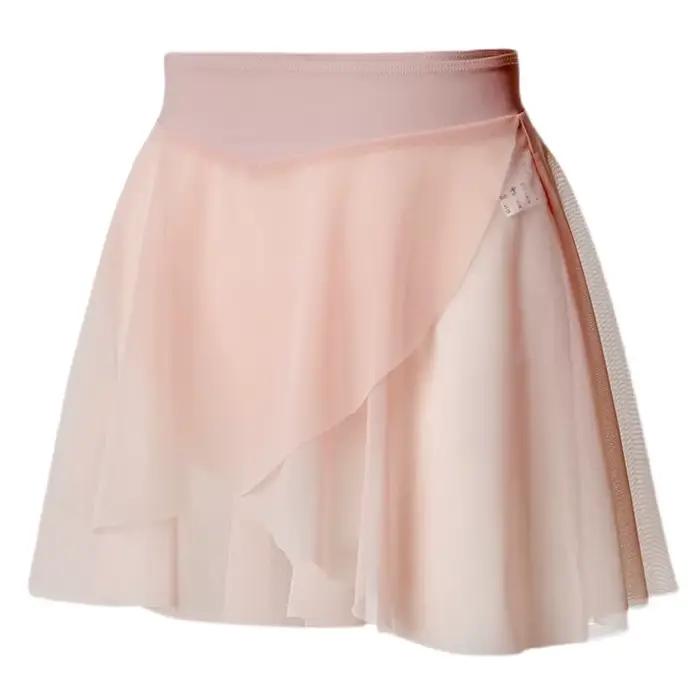 Nouvelle jupe courte en tulle rose à taille haute pour femme