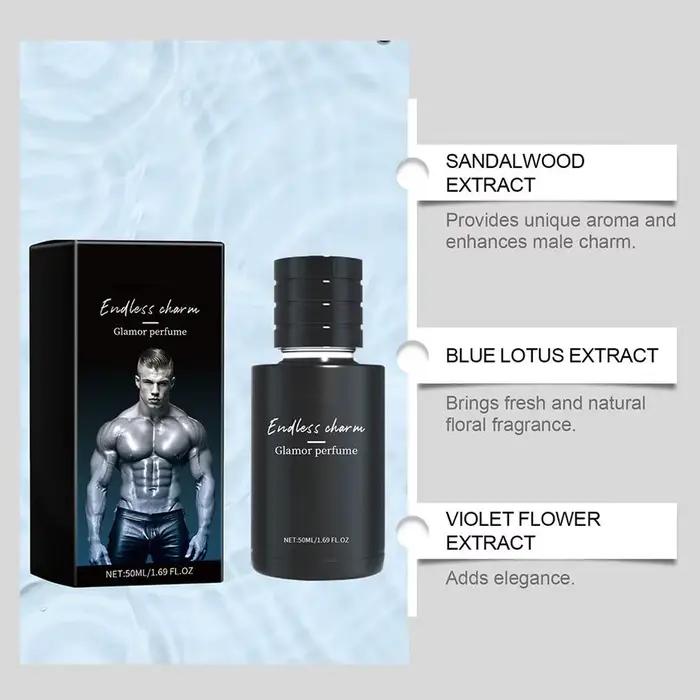 Parfum aux phéromones pour homme, longue tenue, 50 ml, rehausse le charme masculin, idéal pour les rendez-vous, Cologne pour homme