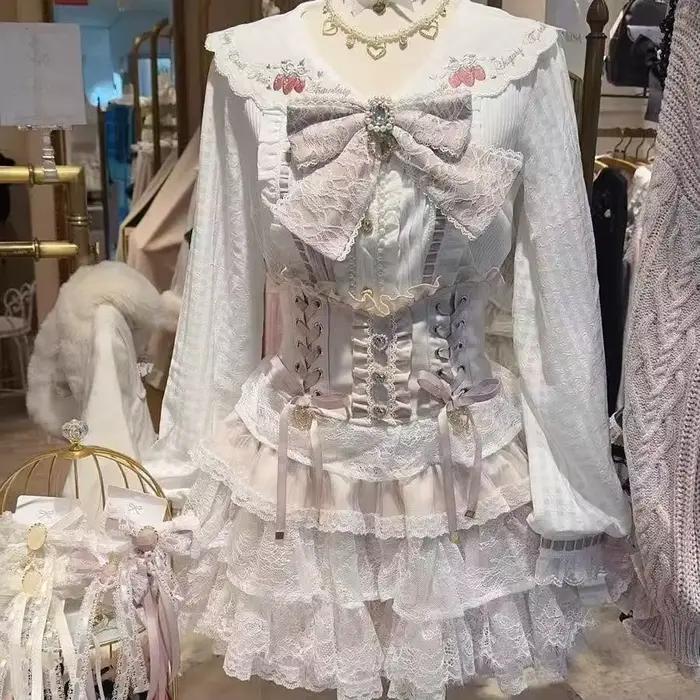 Mini jupe courte Style Lolita japonaise pour femmes