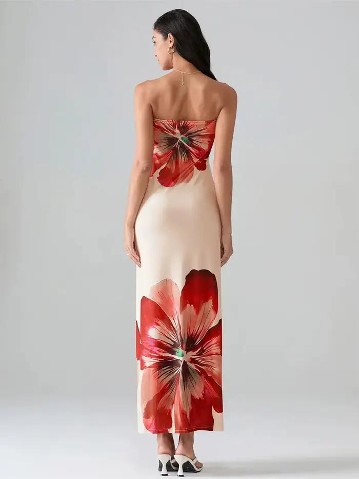Robe longue à imprimé Floral pour femmes