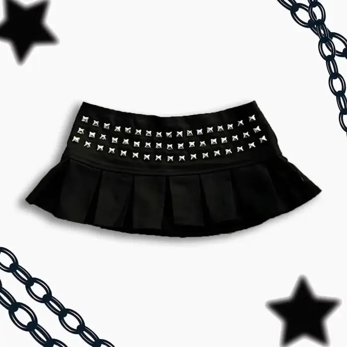 Y2k vêtements gothique Punk clouté Mini jupe Harajuku Sexy Ultra courte Rivet