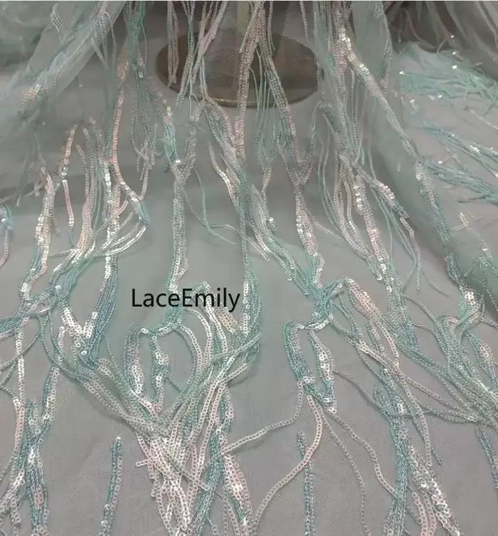 Robe Tutu en dentelle brodée à franges