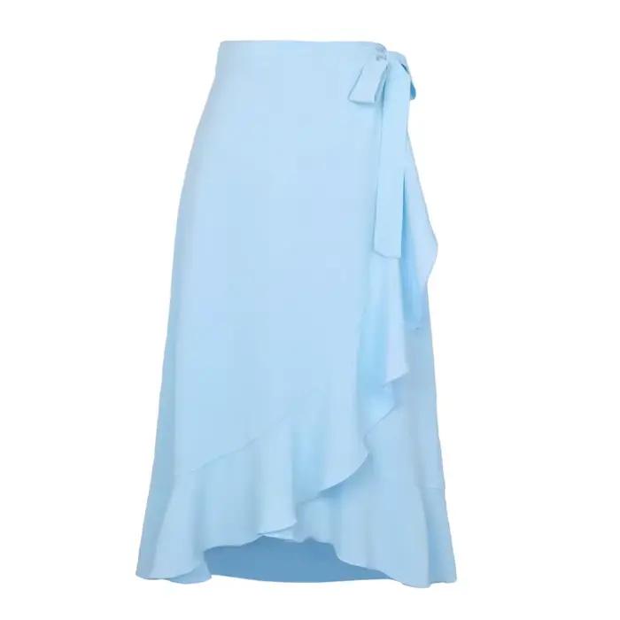 Jupe longue en mousseline de soie pour femmes