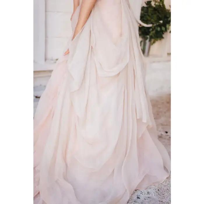 Jupe longue rose pâle pour femme